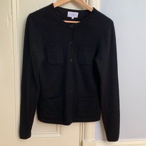 Éric Bompard cashmere and silk black cardigan